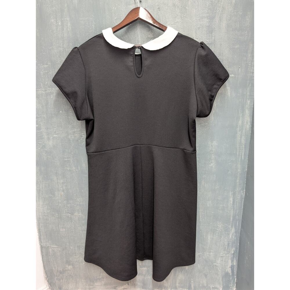 Torrid Black White Peter Pan Collar Skater Dress 4X Stretchy - Picture 3 of 5